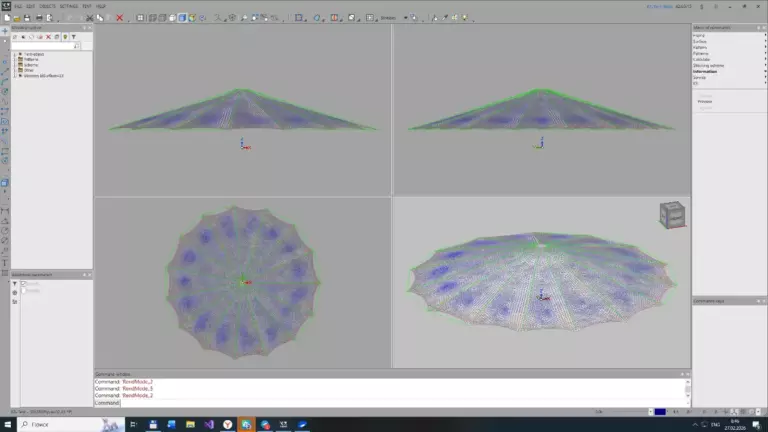 K3-TENT Tensile fabric design software. Shade sail design.