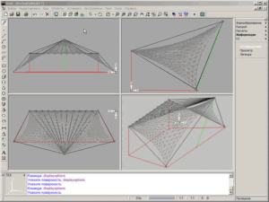 K3-Tent. STEP 3. Creation the surface of the tent by the system automatically.