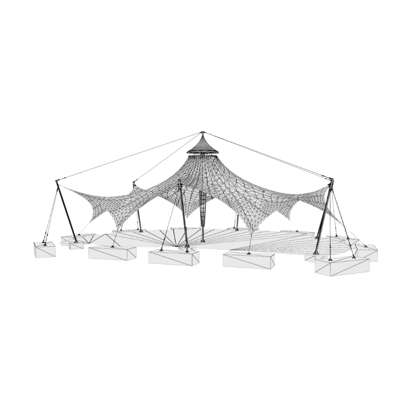 K3-TENT Tensile fabric design software. Shade sail design.